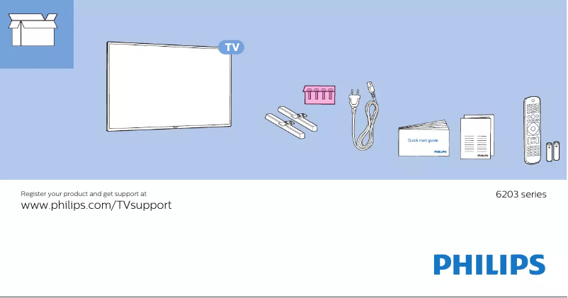 Página 1 del manual Guía de inicio rápido Philips 58PUS6203