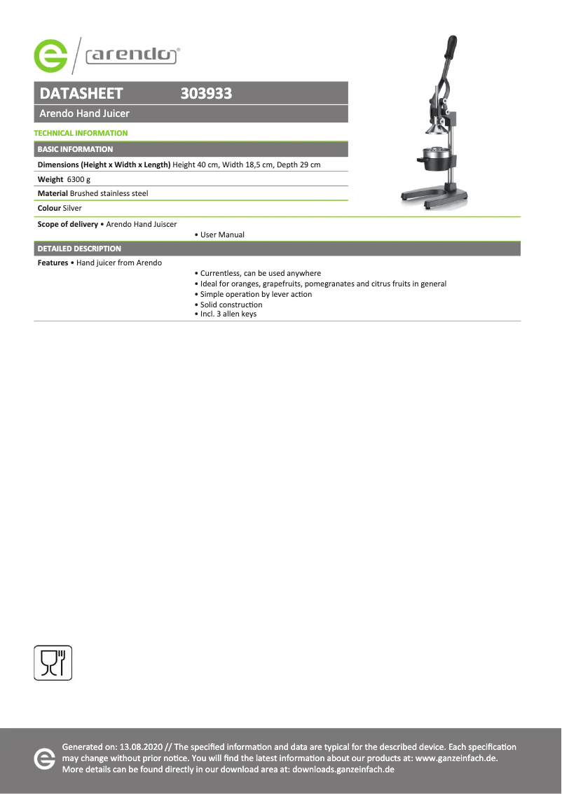 Imagen de la primera página del manual del dispositivo 303933
