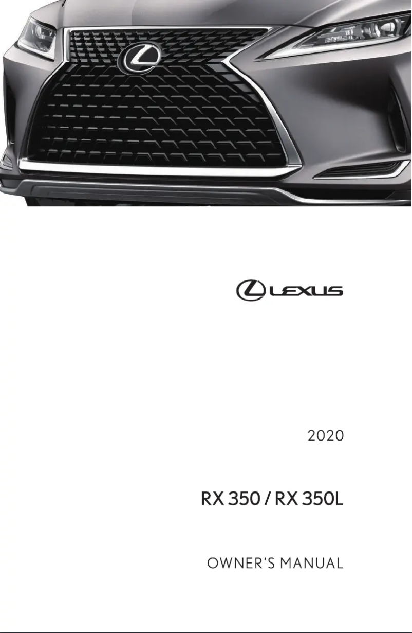Página 1 del manual Manual de usuario Lexus RX 350 (2020)