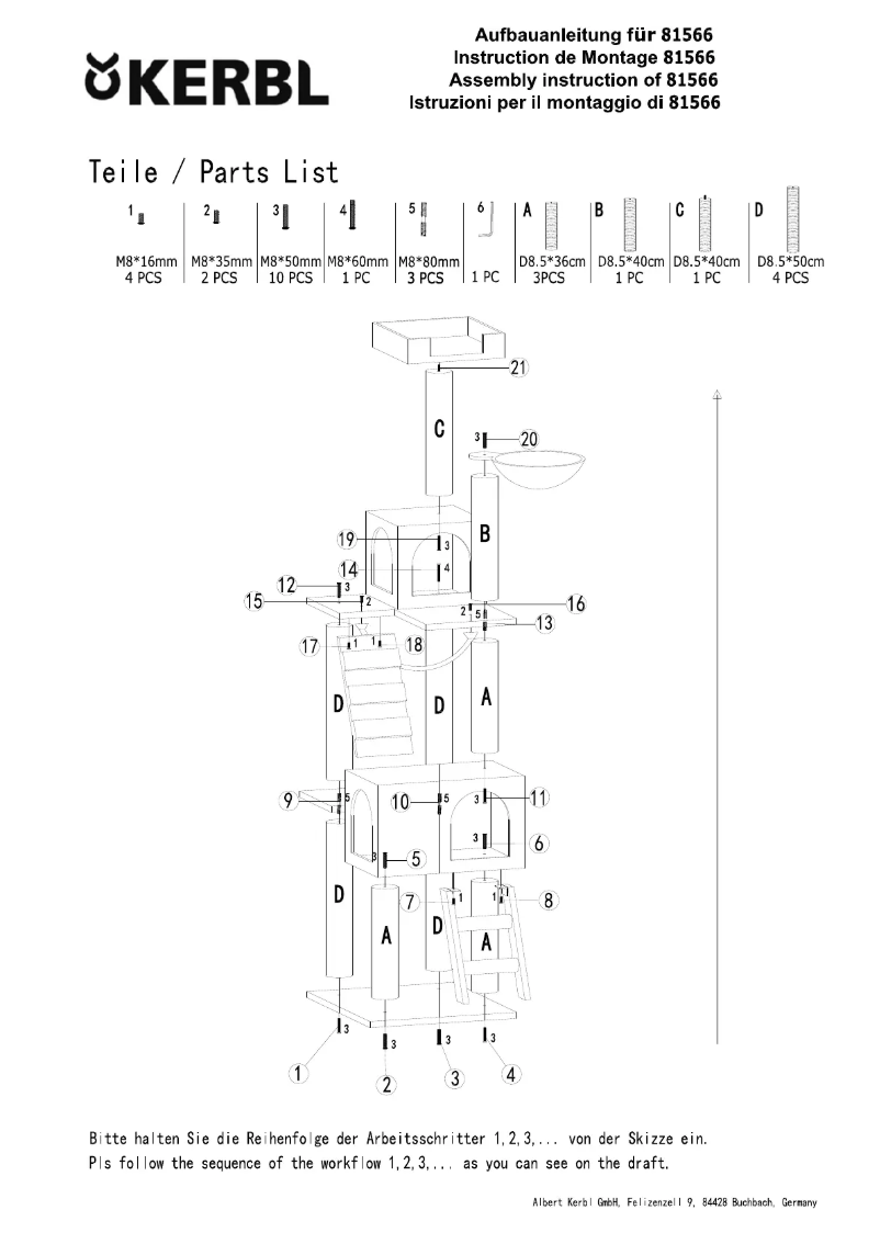 Página 1 del manual Manual de usuario Kerbl Square 81566