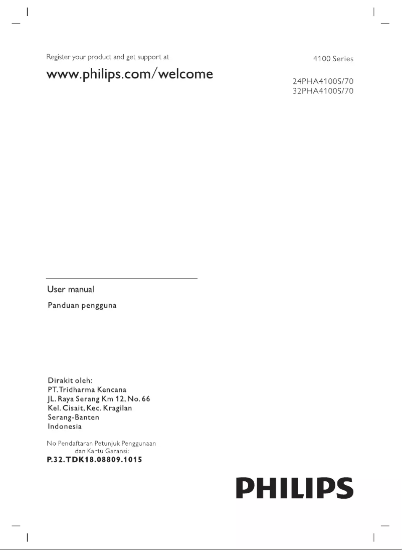 Imagen de la primera página del manual del dispositivo 4000 series 24PHA4100S