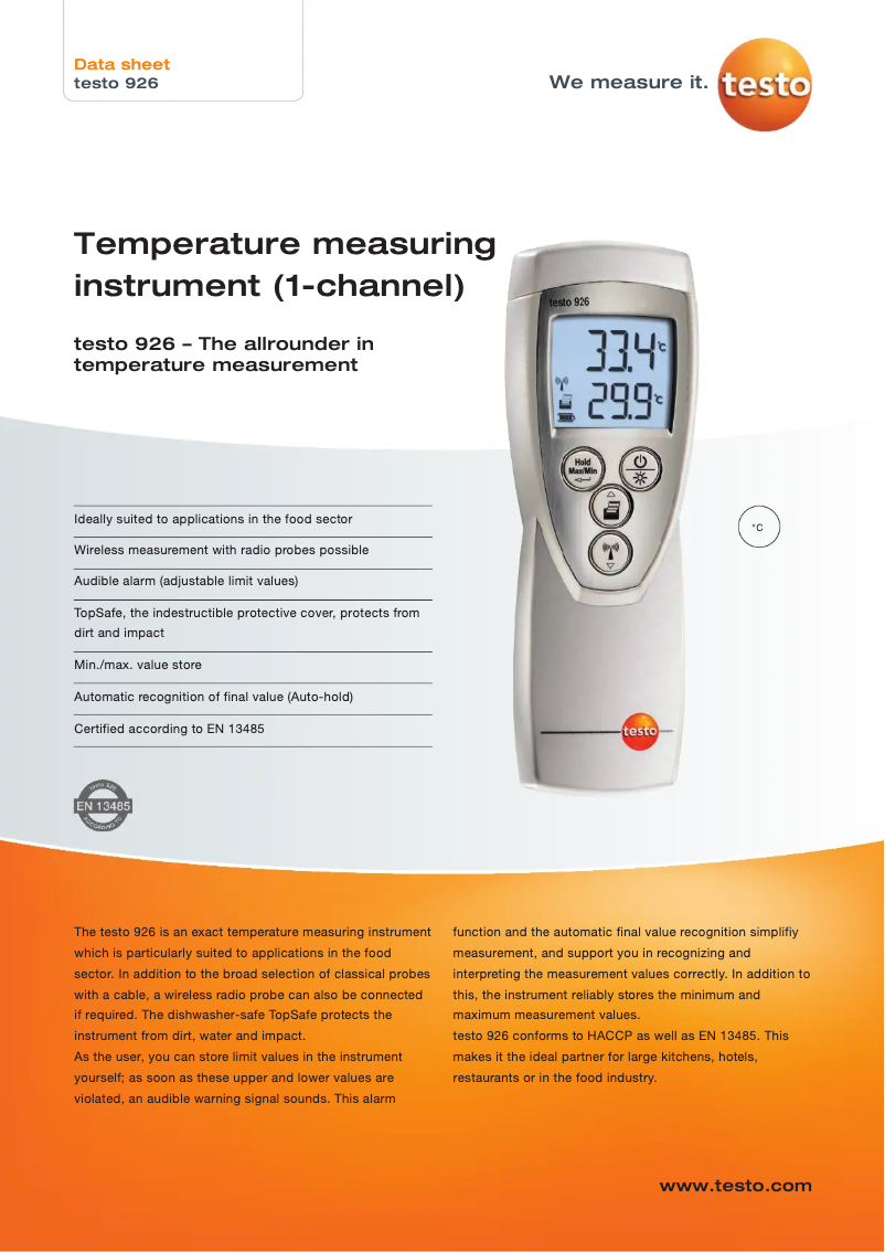 Imagen de la primera página del manual del dispositivo 926