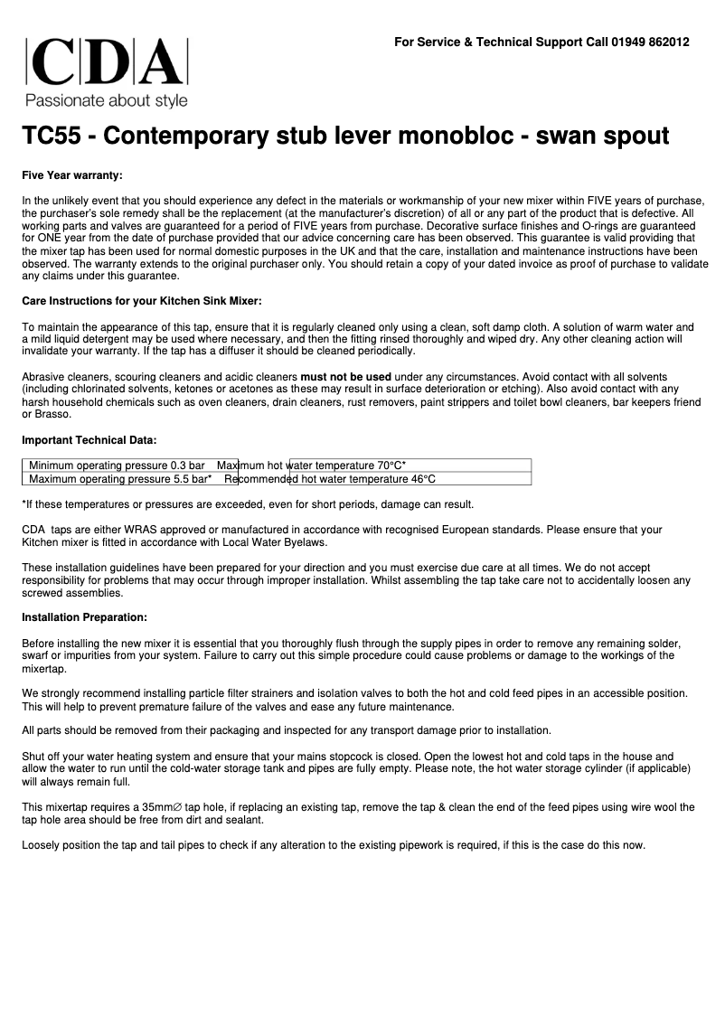 Página 1 del manual Manual de usuario CDA TC55CH