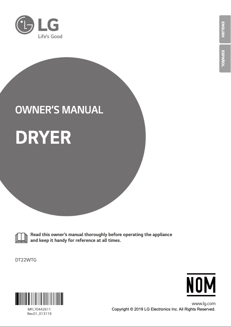 Página 1 del manual Manual de usuario LG DT22WTG