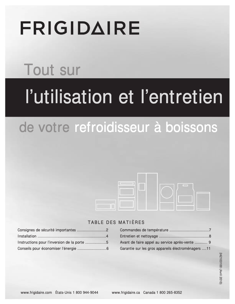 Imagen de la primera página del manual del dispositivo FFBC46F5LS