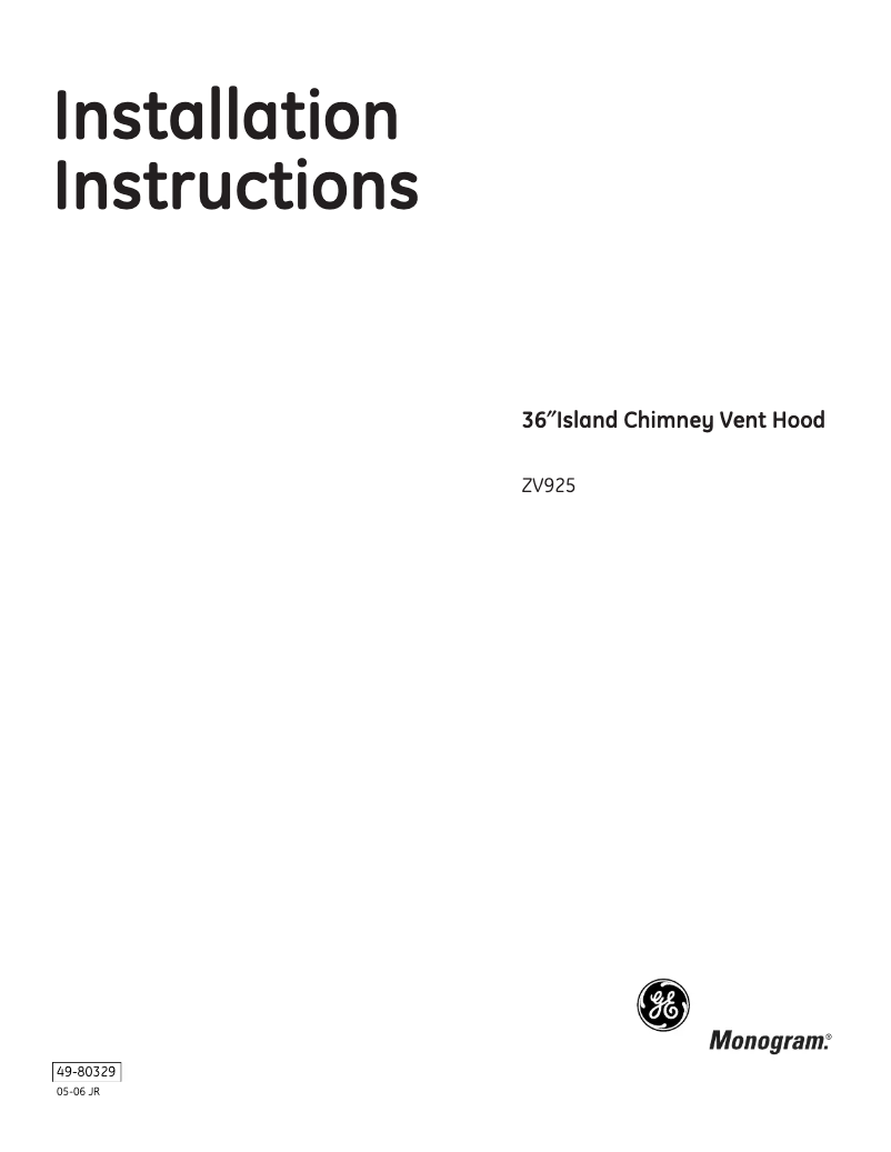 Imagen de la primera página del manual del dispositivo ZV925SLSS