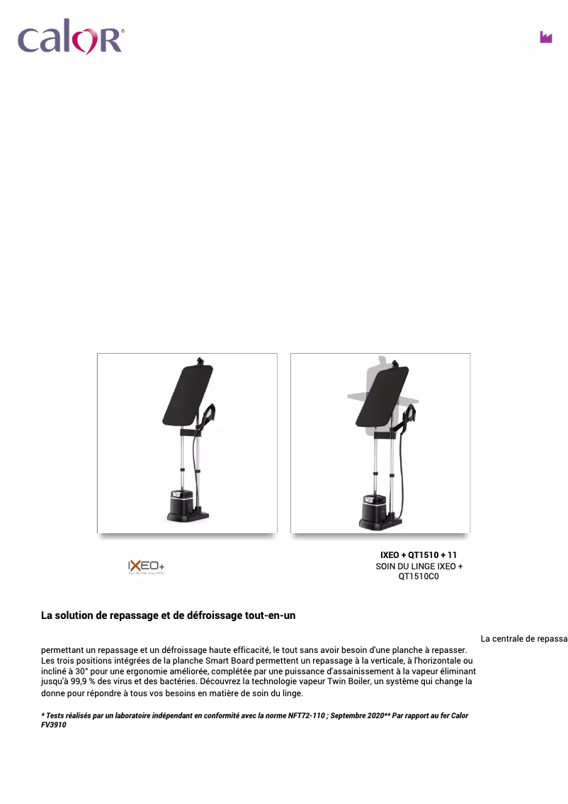 Imagen de la primera página del manual del dispositivo Ixeo+ QT1510