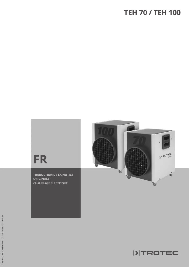 Página 1 del manual Manual de usuario Trotec TEH 70