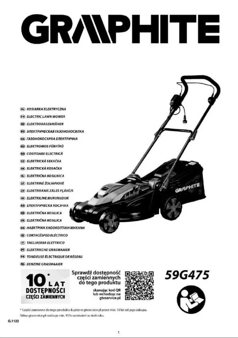 Imagen de la primera página del manual del dispositivo 59G475