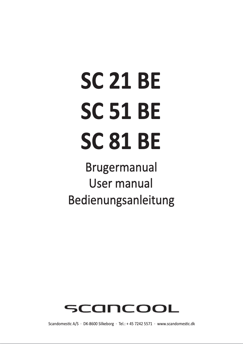 Página 1 del manual Manual de usuario Scancool SC 81 BE
