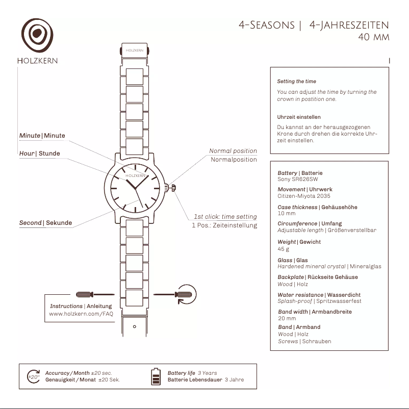 Página 1 del manual Manual de usuario Holzkern Herbstmorgen