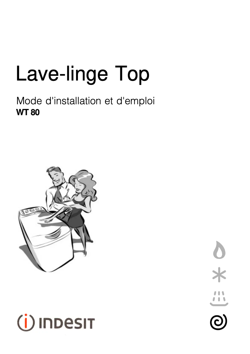 Página 1 del manual Manual de usuario Indesit WT 80 (FR)