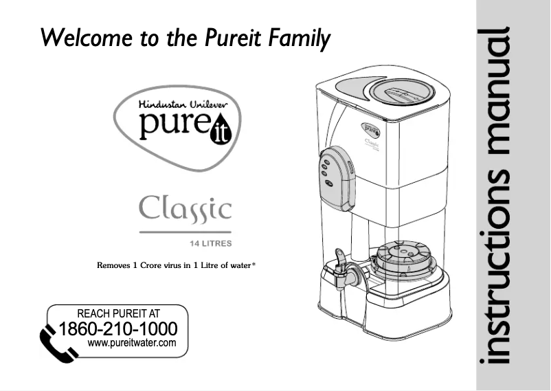 Página nº 1 - Manual de usuario Pureit Classic