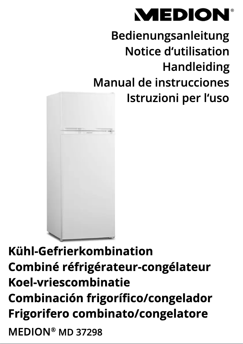 Imagen de la primera página del manual del dispositivo MD 37298