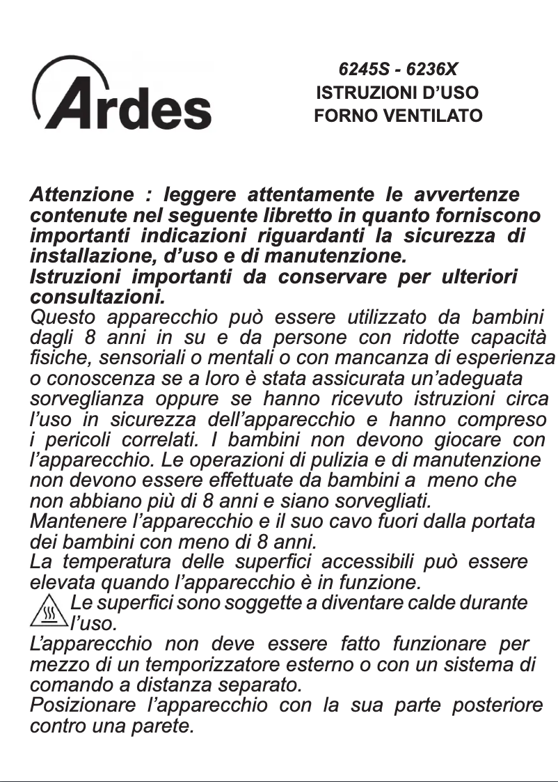 Imagen de la primera página del manual del dispositivo AR6236X