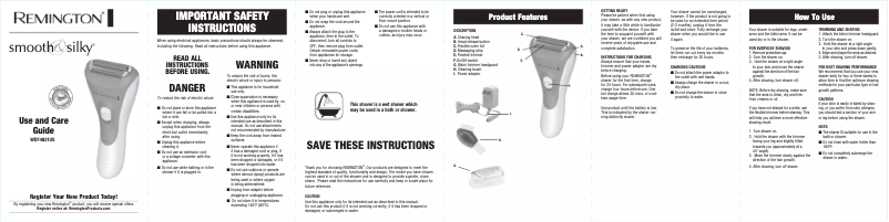 Imagen de la primera página del manual del dispositivo Smooth & Silky WDF4821US