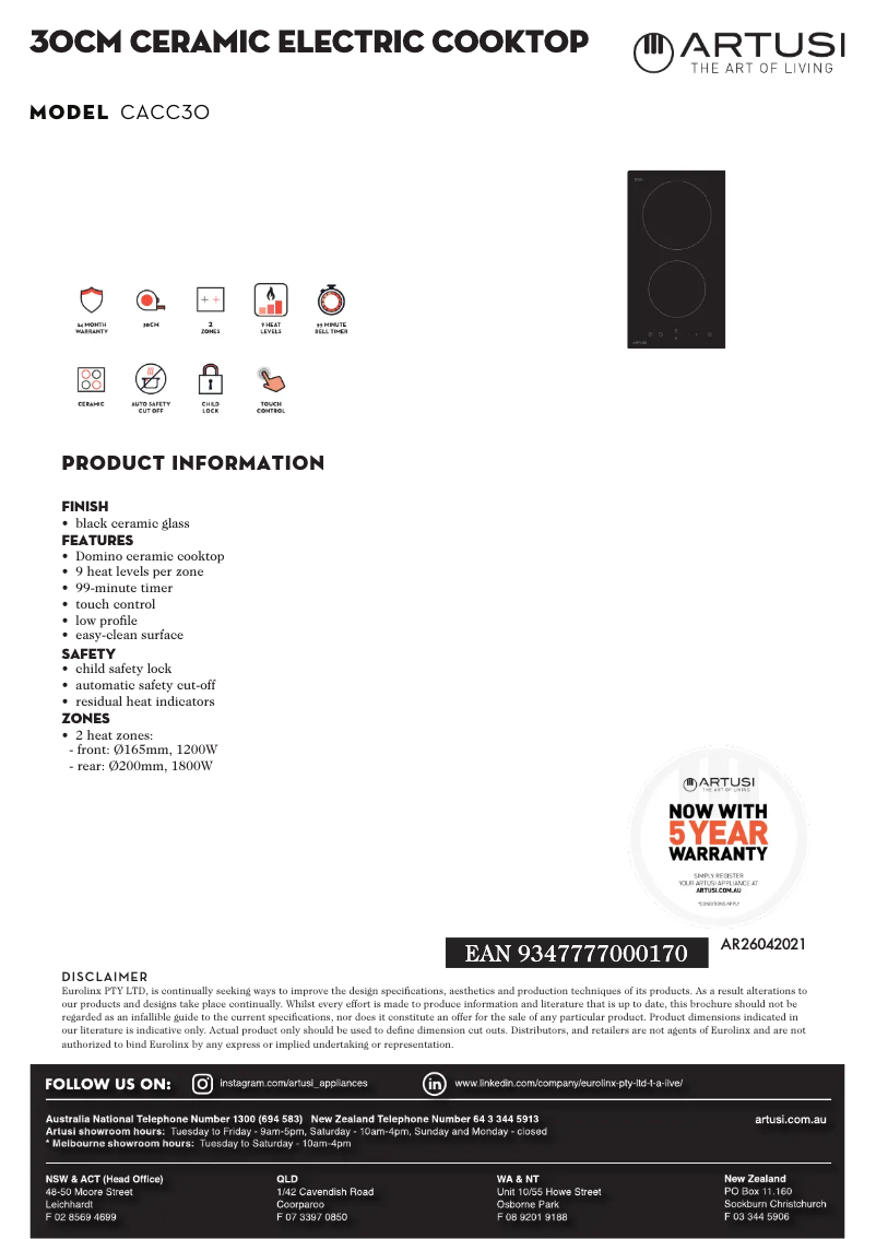 Imagen de la primera página del manual del dispositivo CACC30