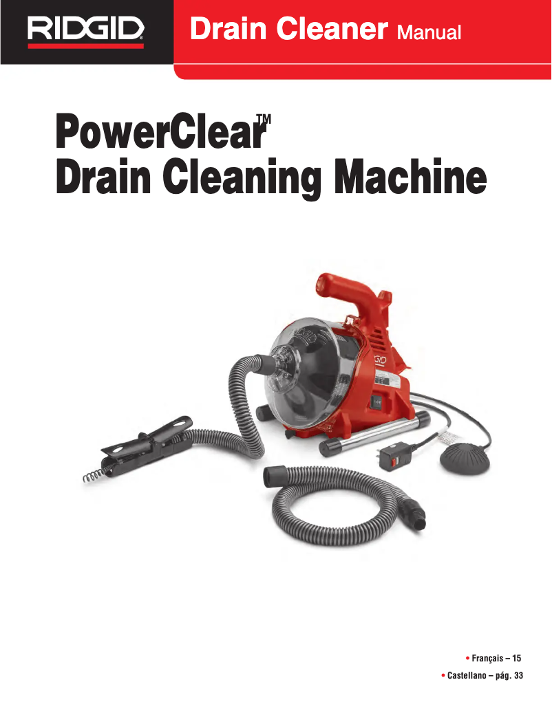 Página 1 del manual Manual de usuario Ridgid PowerClear