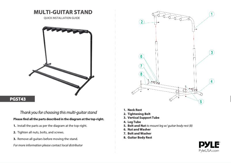 Página 1 del manual Manual de usuario Pyle PGST43