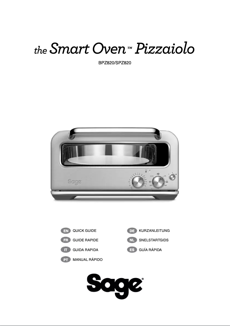Página 1 del manual Manual de usuario Sage the Smart Oven Pizzaiolo BPZ820