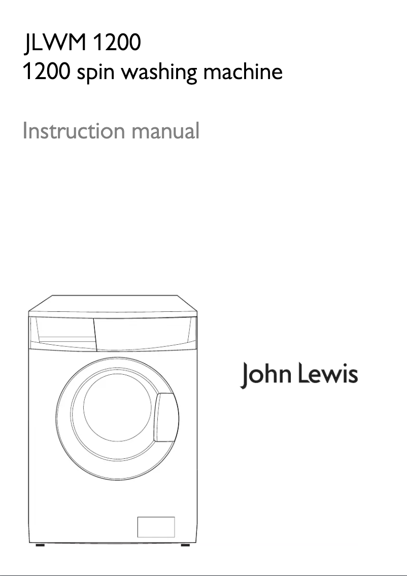 Página 1 del manual Manual de usuario John Lewis JLWM 1200