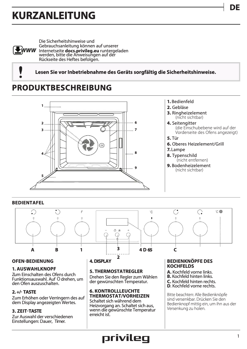 Imagen de la primera página del manual del dispositivo PHVR6 OH8V2 IN