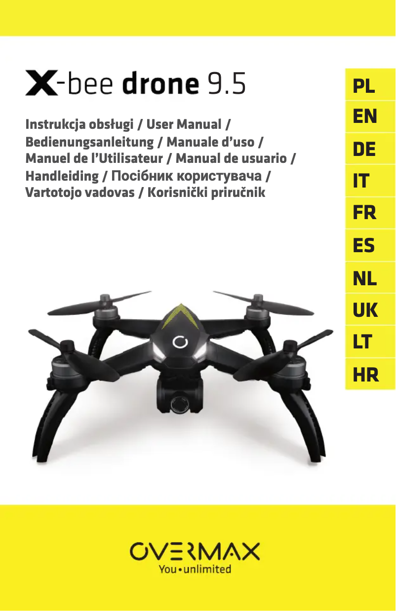 Imagen de la primera página del manual del dispositivo X-Bee Drone 9.5