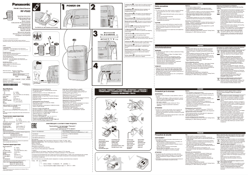Página 1 del manual Manual de usuario Panasonic RF-P50