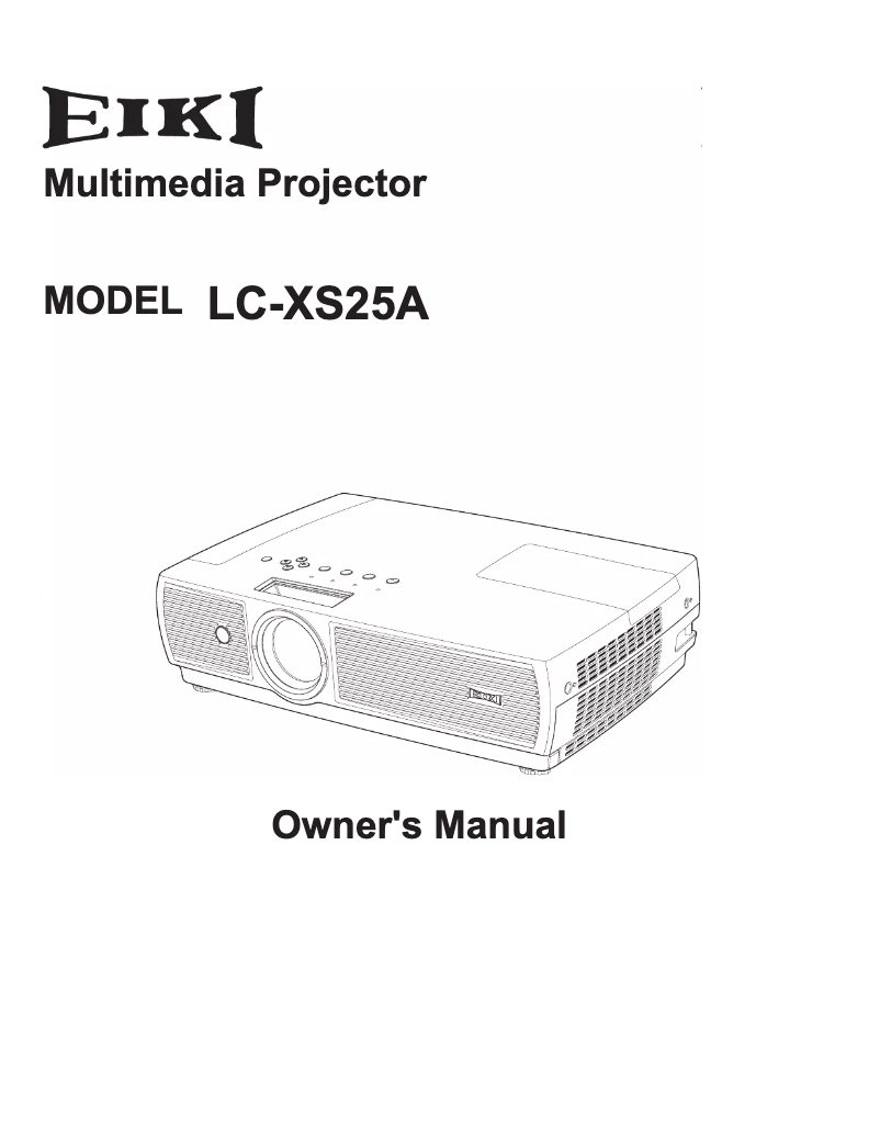 Imagen de la primera página del manual del dispositivo LC-XS25A