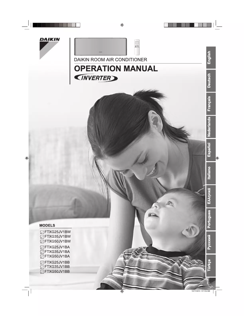 Página nº 1 - Manual de usuario Daikin FTXG35JV1BB