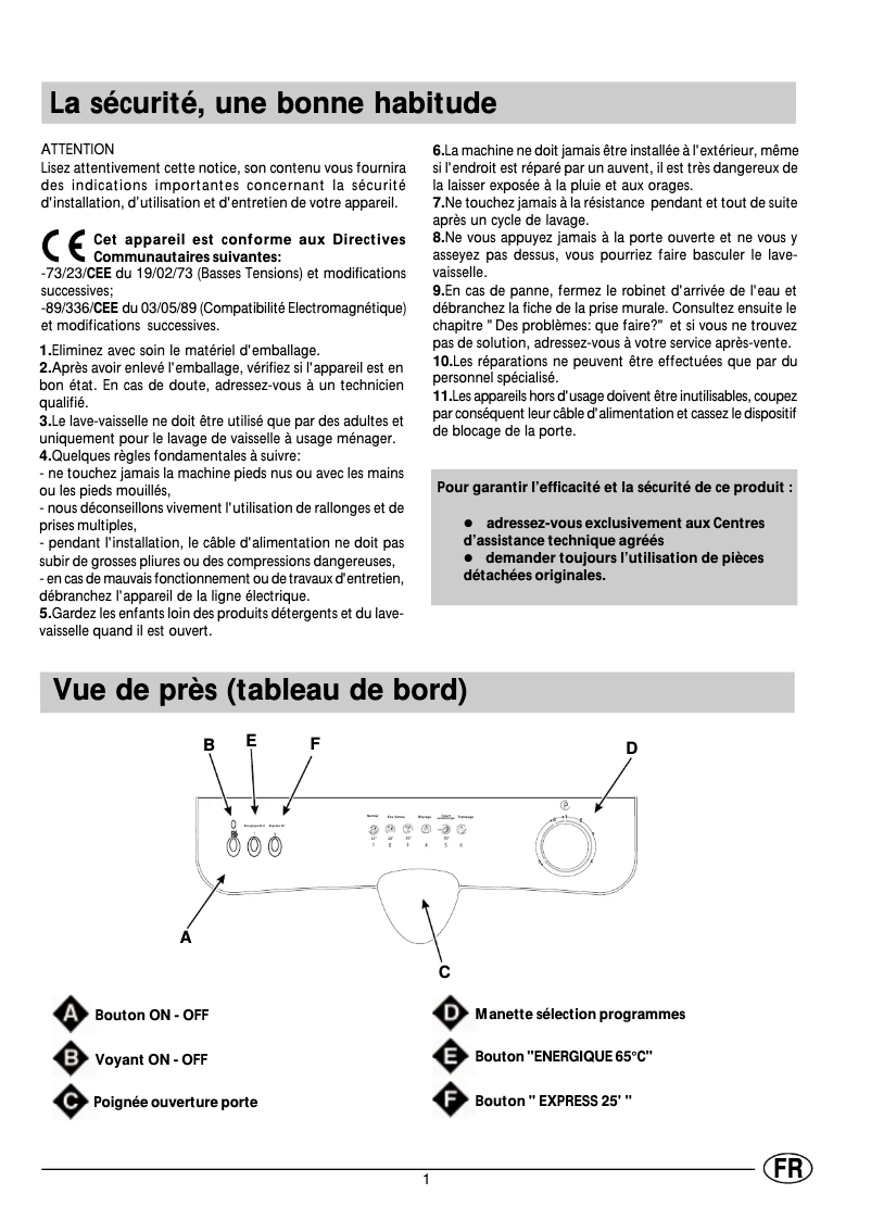 Imagen de la primera página del manual del dispositivo D 63 FR
