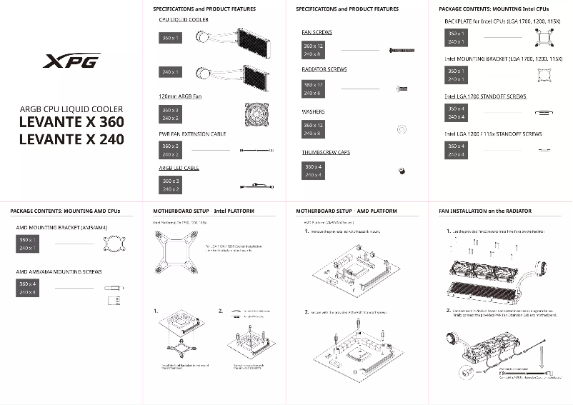 Imagen de la primera página del manual del dispositivo Levante X 240