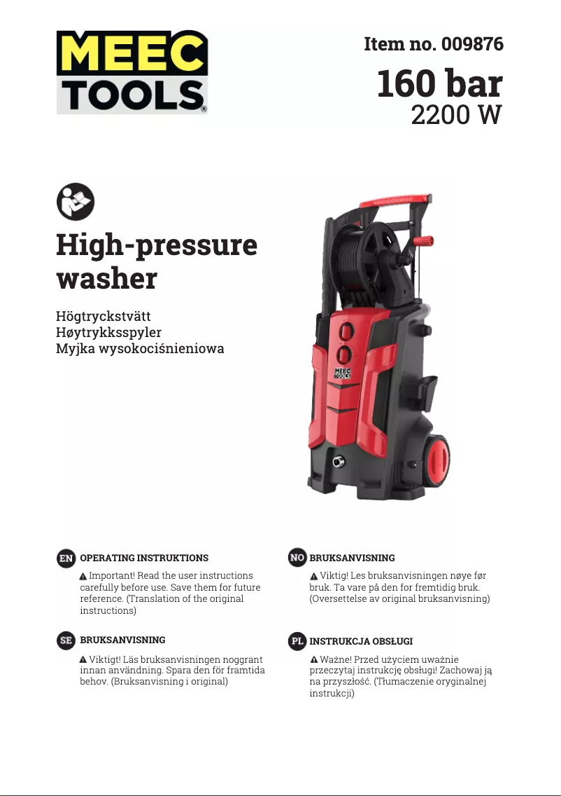 Página 1 del manual Manual de usuario Meec Tools 009-876