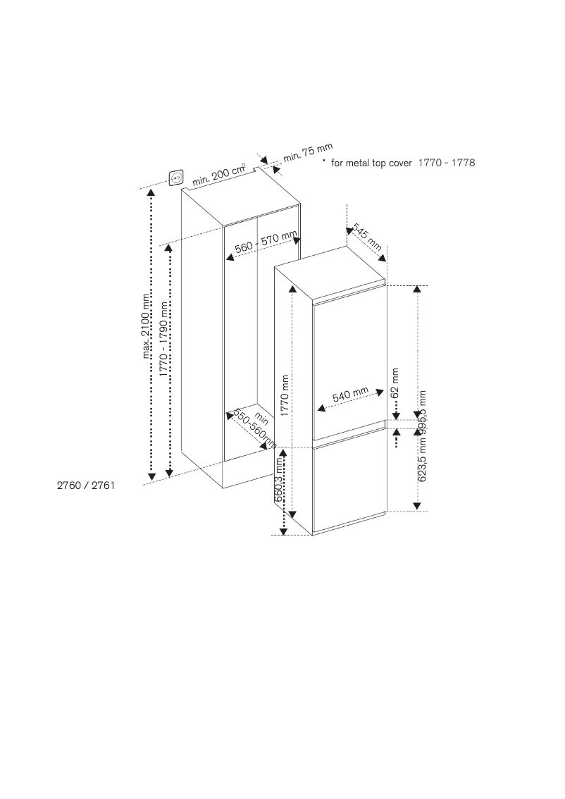 Página 1 del manual Instrucciones / montaje Bertazzoni REF603BBNPVC-S/20