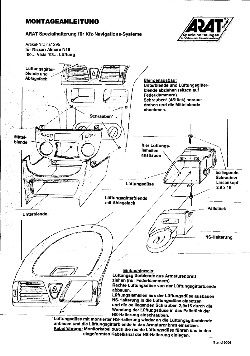 Página 1 del manual Manual de usuario Arat NS1295