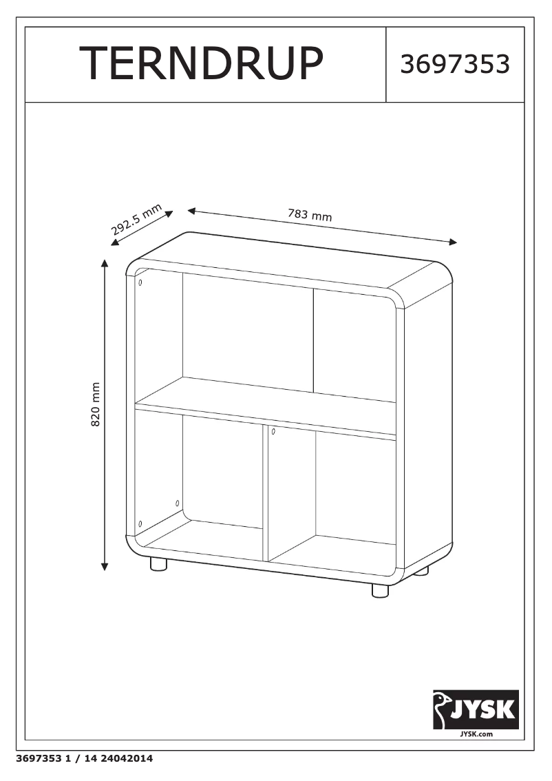 Página 1 del manual Manual de usuario JYSK Terndrup (79x82x30)