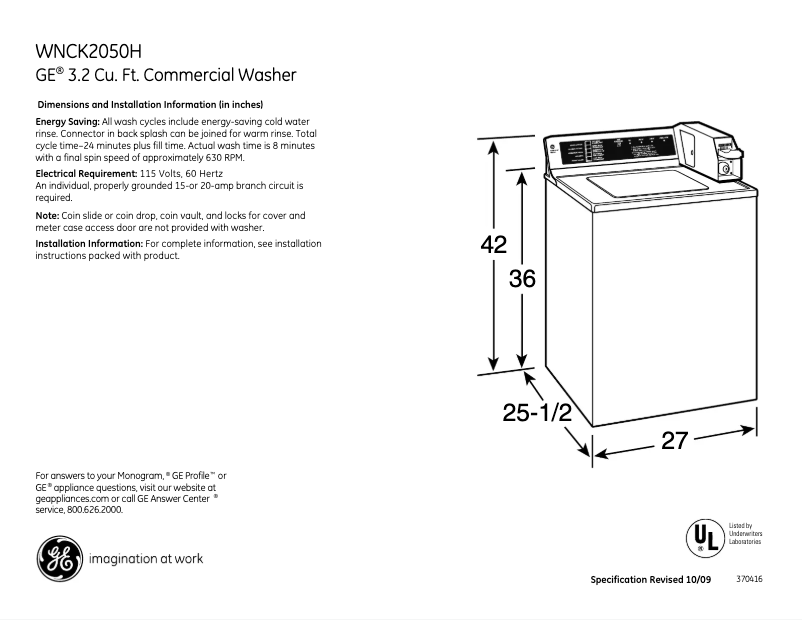 Imagen de la primera página del manual del dispositivo WNCK2050HWC