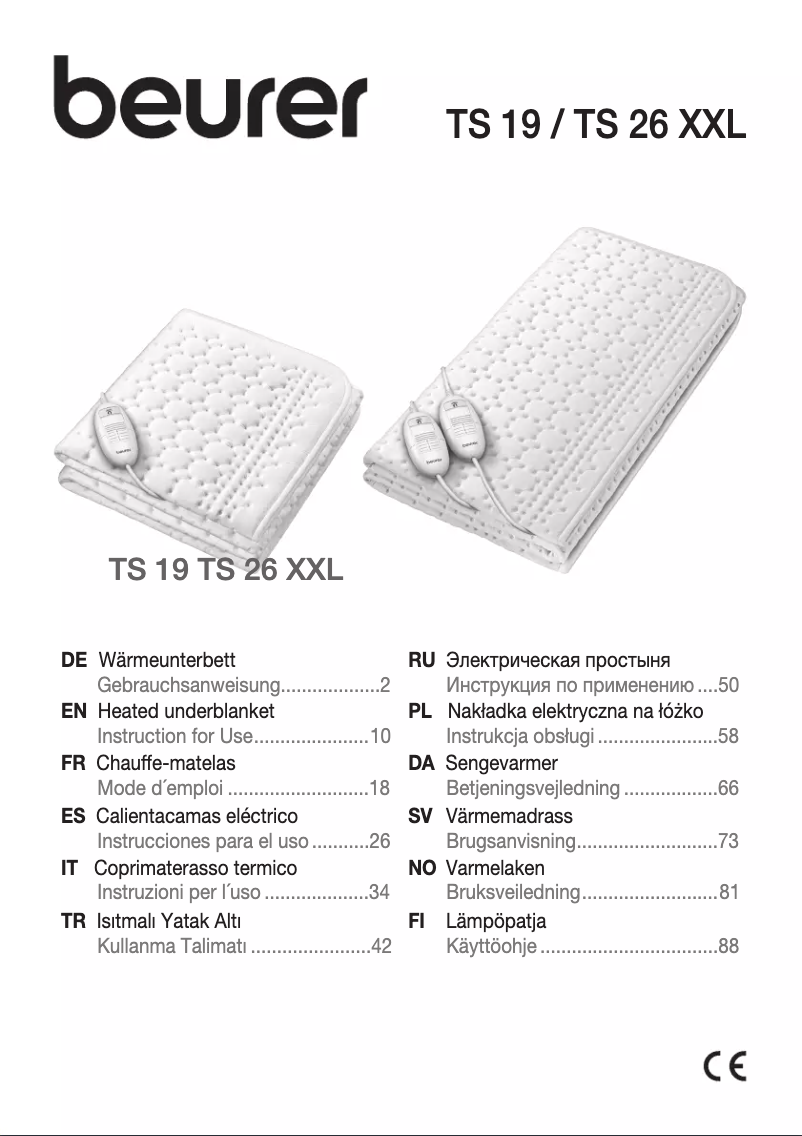 Página 1 del manual Manual de usuario Beurer TS 19