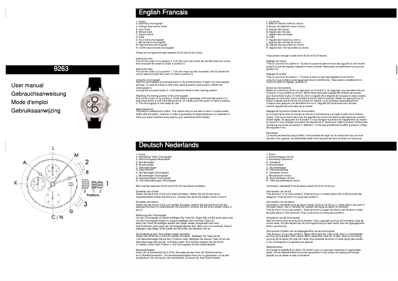 Imagen de la primera página del manual del dispositivo 9263