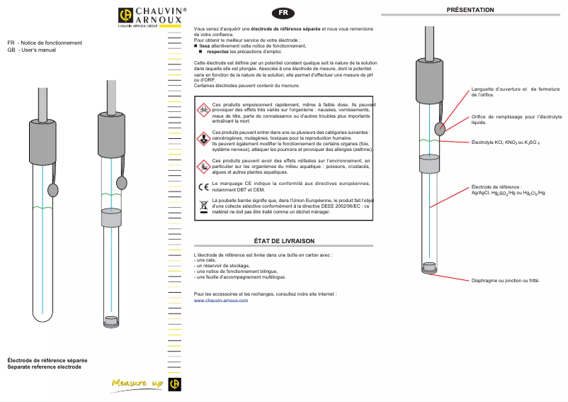 Página 1 del manual Manual de usuario Chauvin Arnoux XR42
