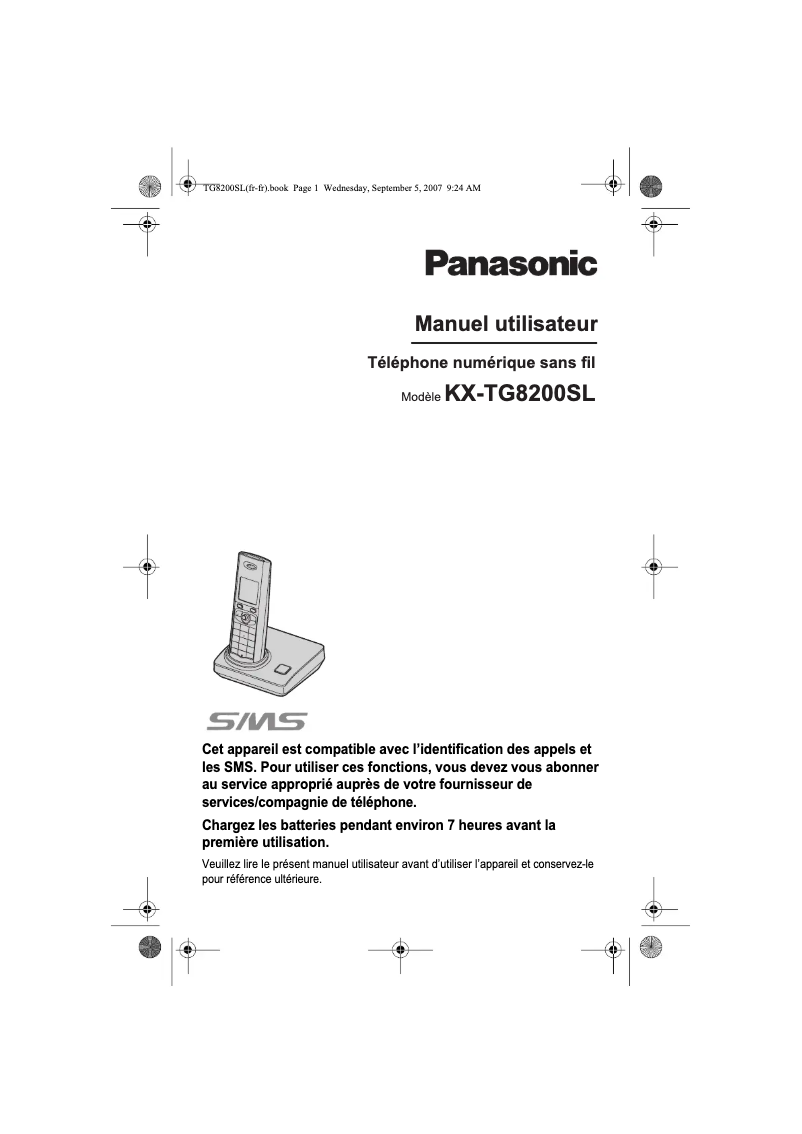 Imagen de la primera página del manual del dispositivo KX-TG8200SL