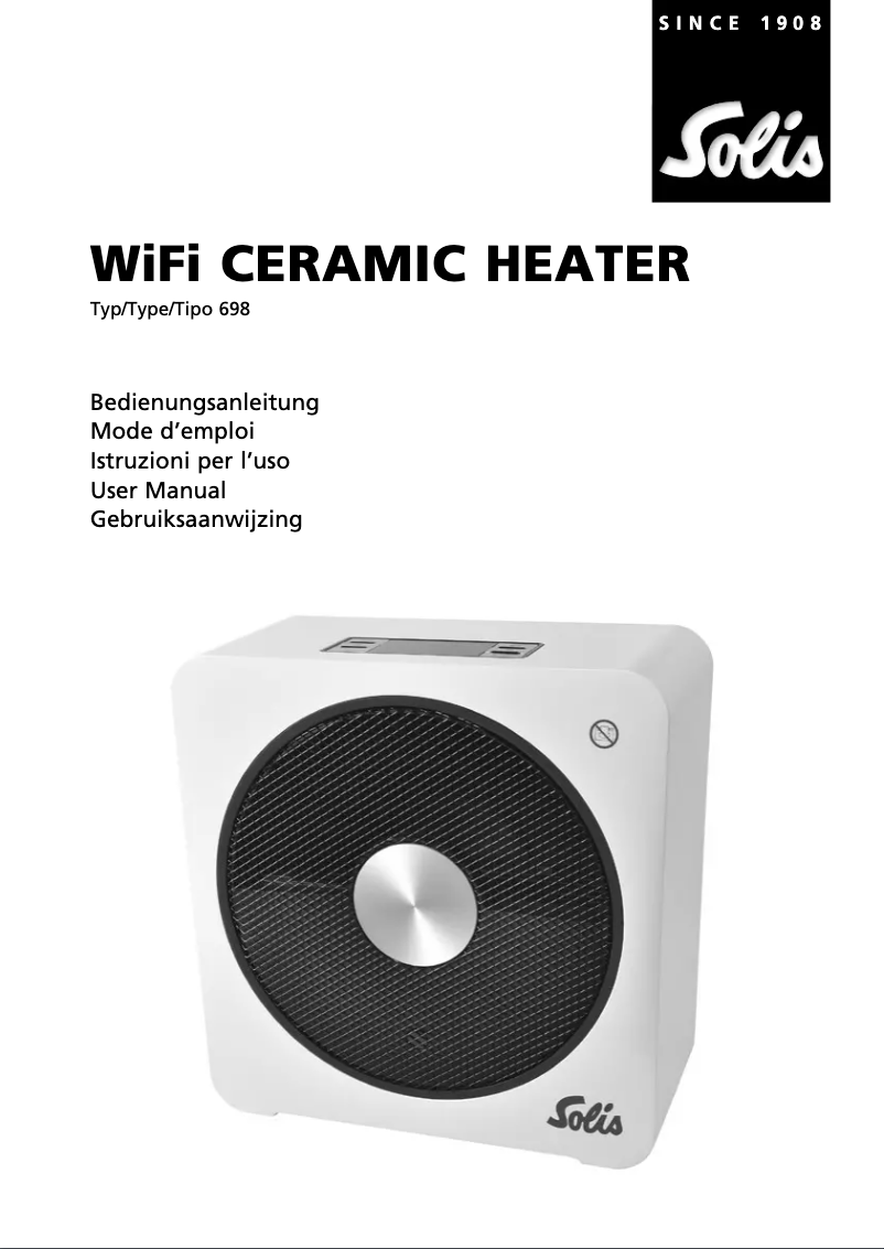 Página 1 del manual Manual de usuario Solis WiFi Ceramic Heater