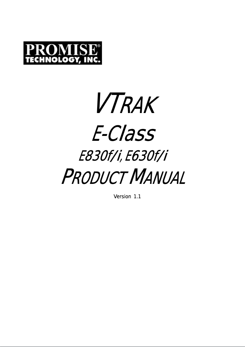 Página 1 del manual Manual de usuario Promise Technology E830FD