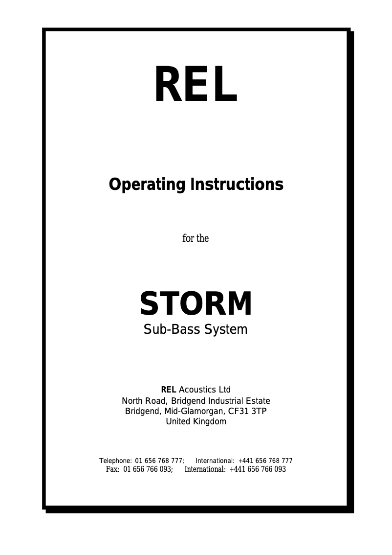 Imagen de la primera página del manual del dispositivo Storm III