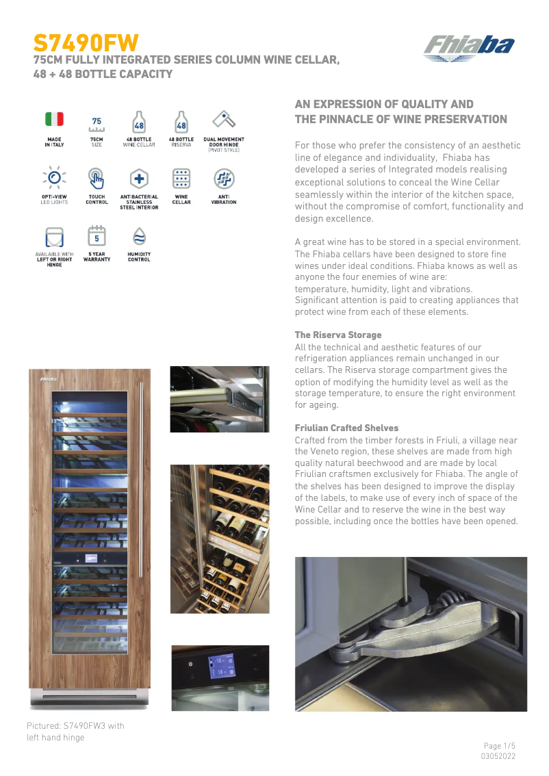 Página nº 1 - Ficha técnica Fhiaba S7490FW3A