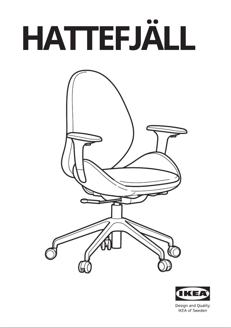 Imagen de la primera página del manual del dispositivo HATTEFJÄLL 505.389.70