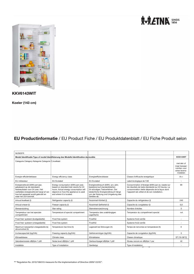 Imagen de la primera página del manual del dispositivo KKV6143WIT