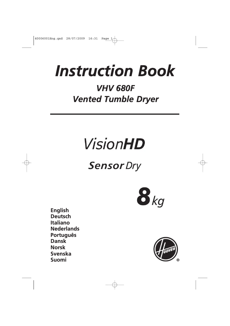 Imagen de la primera página del manual del dispositivo VHV 680F-85S