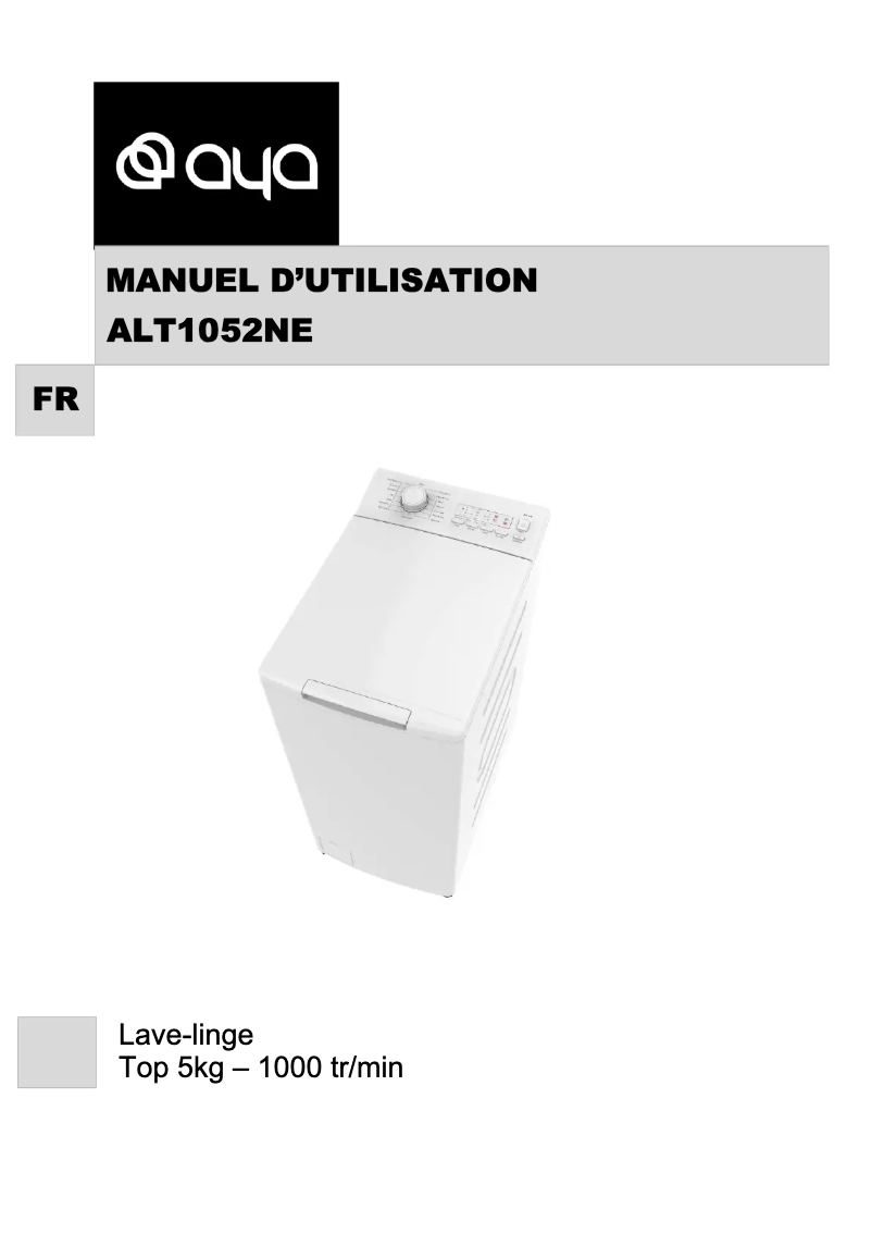 Imagen de la primera página del manual del dispositivo ALT1052NE