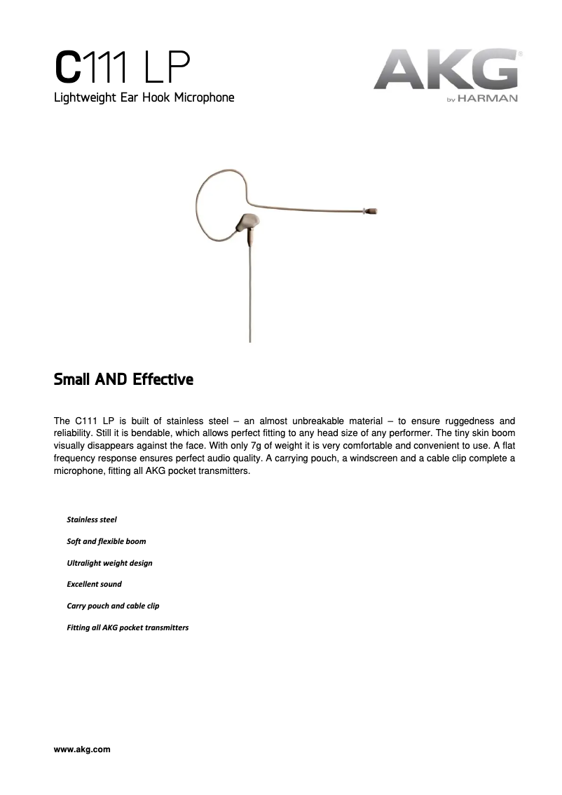 Imagen de la primera página del manual del dispositivo C111 LP